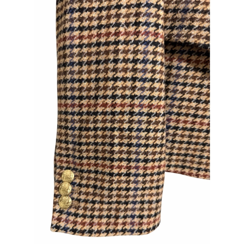 J.Crew Herringbone Wool-Blend Schoolboy Blazer Light Khaki/Brick Women's Size 12 - Picture 8 of 13